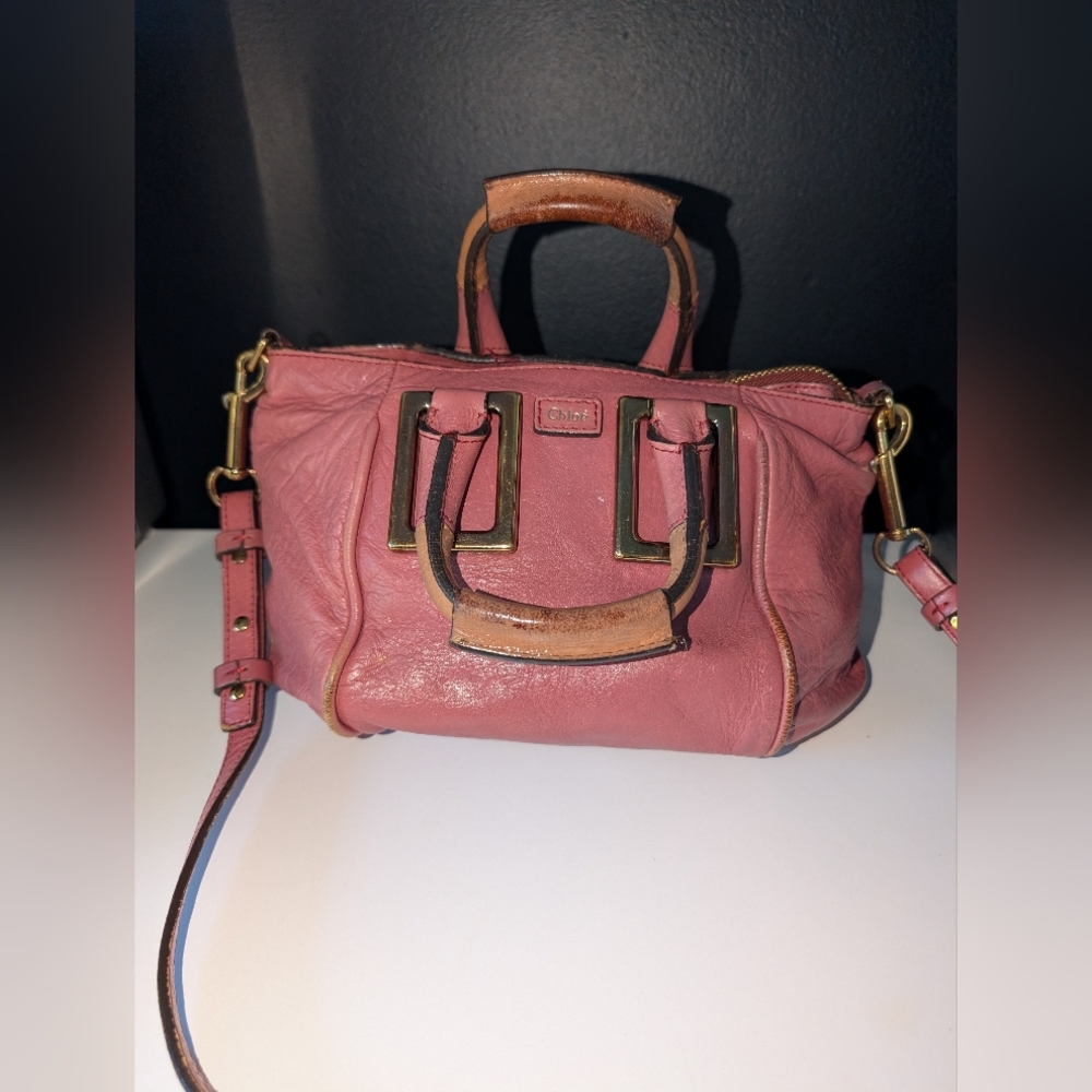 ChloΓ© Ethel In Rare Dusty Pink Leather Two-Way Satchel